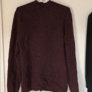COS red marl turtleneck sweater